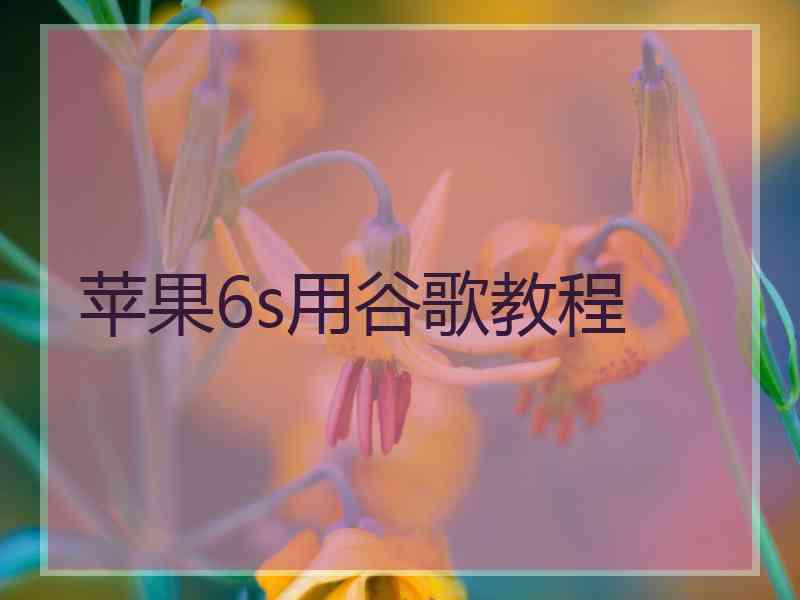 苹果6s用谷歌教程