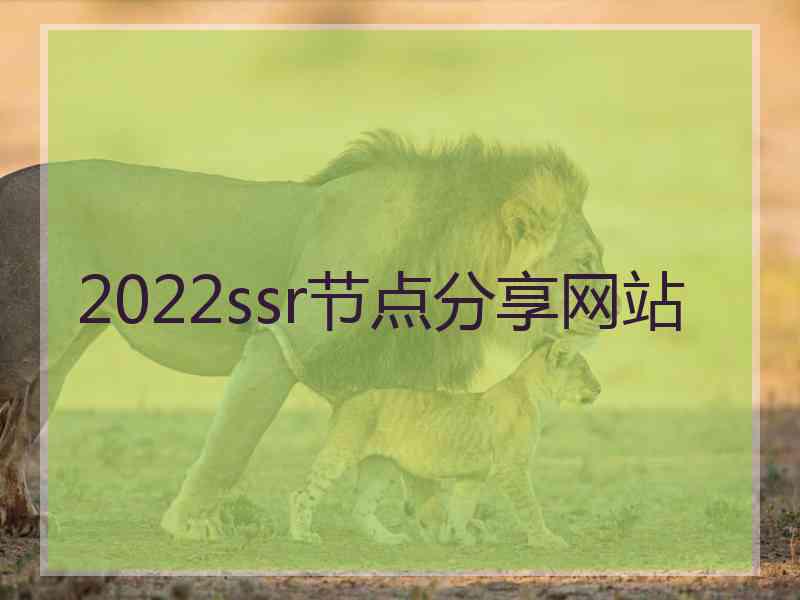 2022ssr节点分享网站