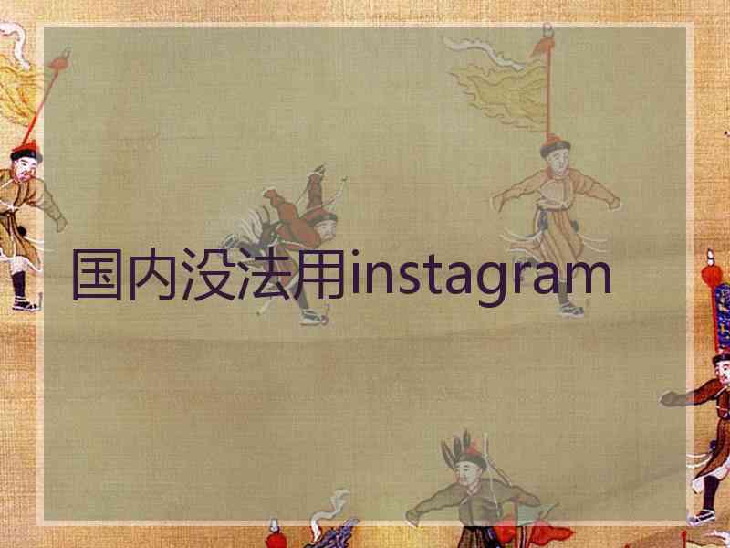 国内没法用instagram