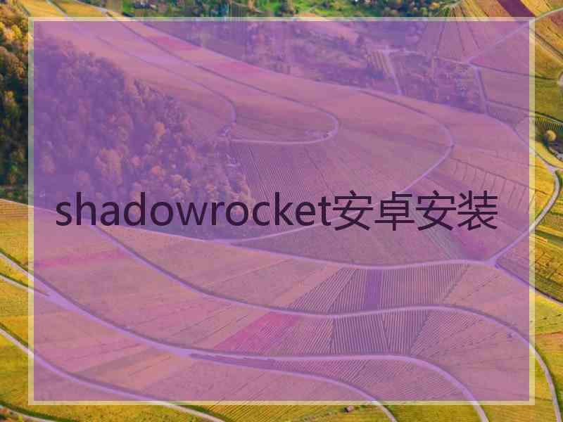 shadowrocket安卓安装