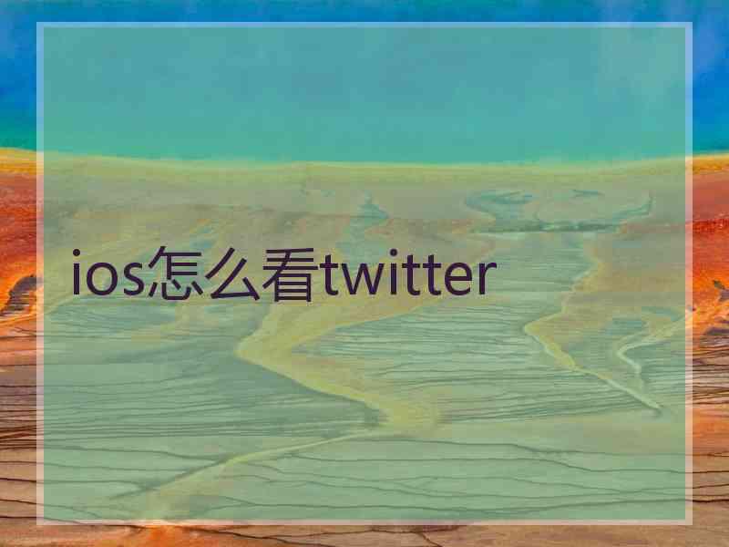 ios怎么看twitter