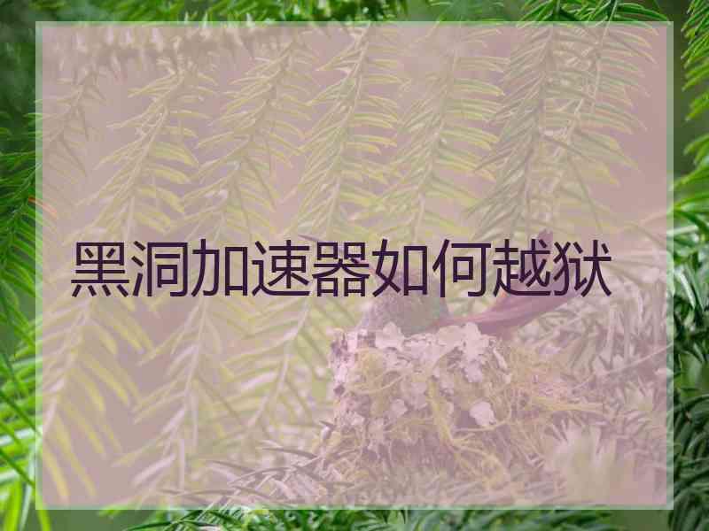 黑洞加速器如何越狱