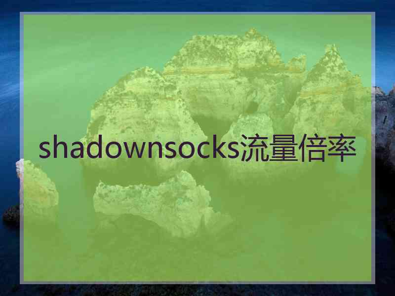 shadownsocks流量倍率