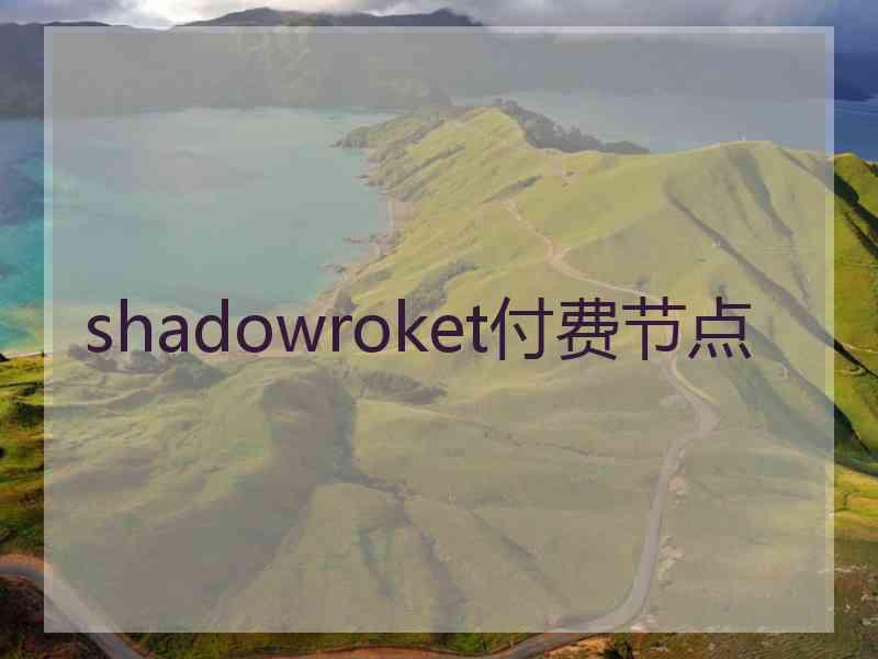 shadowroket付费节点