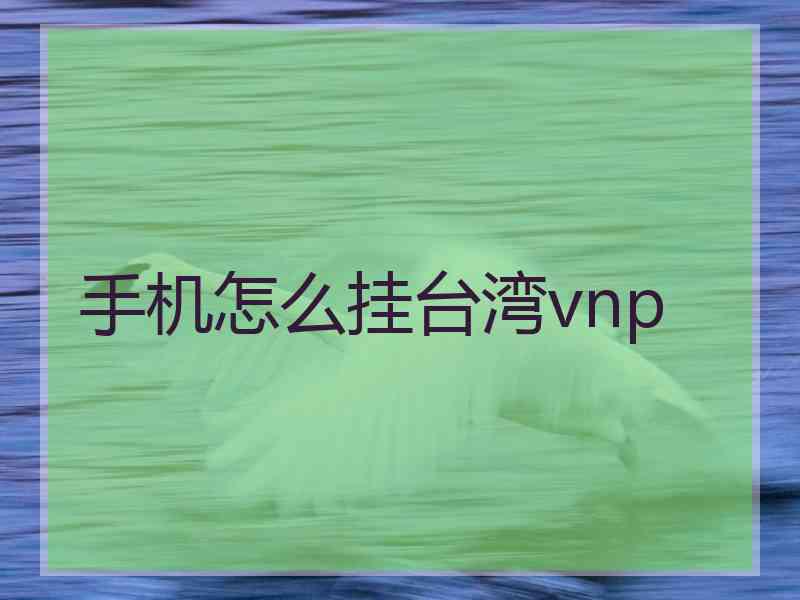 手机怎么挂台湾vnp