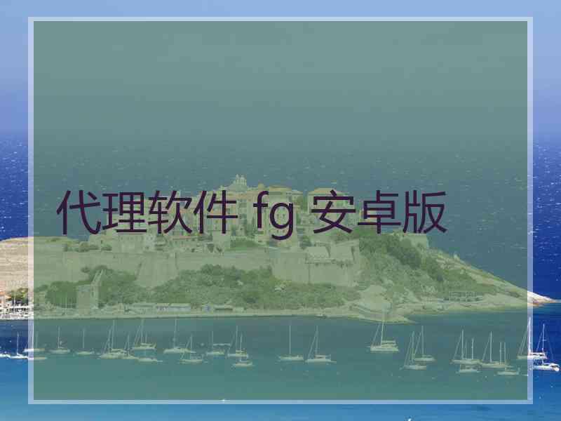 代理软件 fg 安卓版