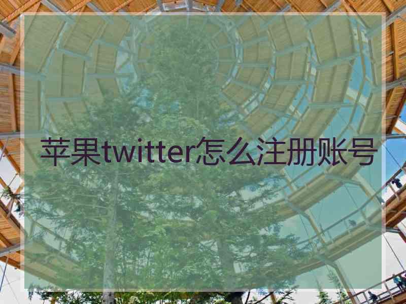 苹果twitter怎么注册账号