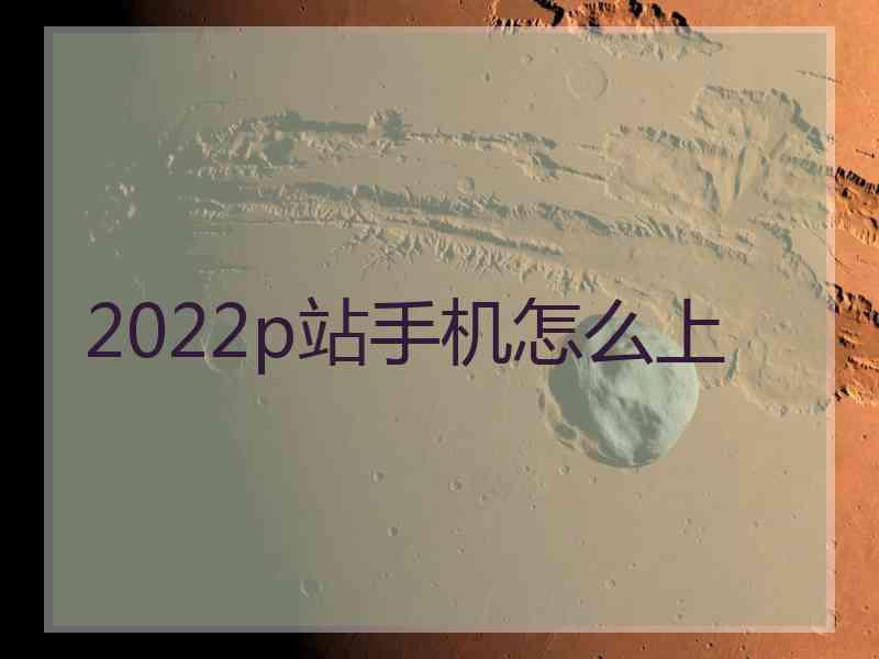 2022p站手机怎么上