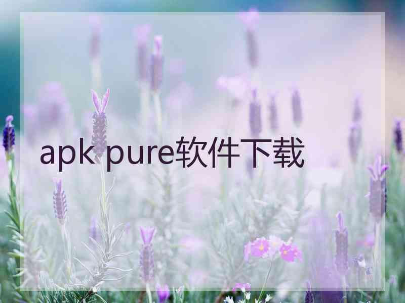 apk pure软件下载