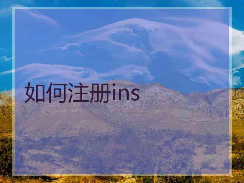 如何注册ins