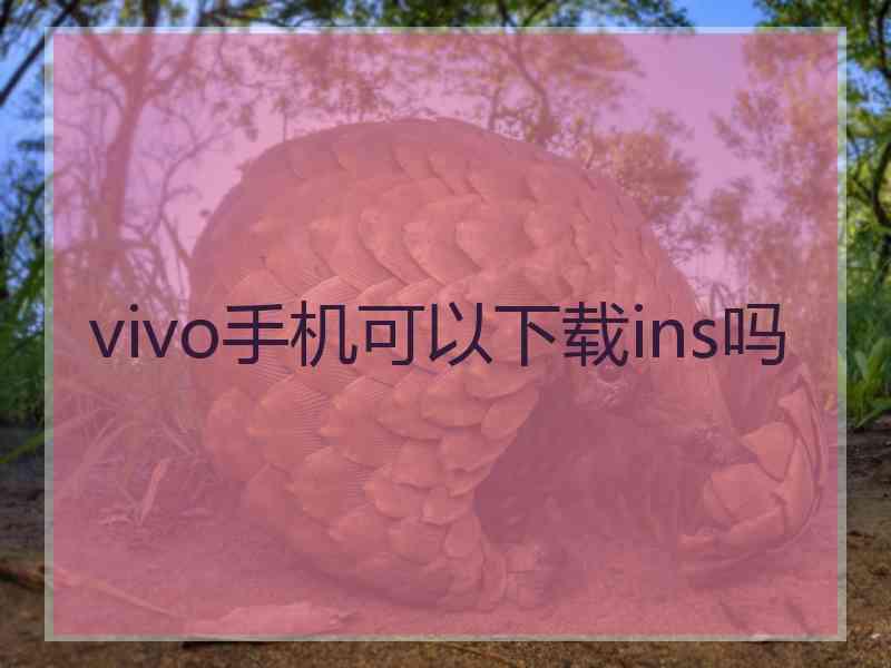 vivo手机可以下载ins吗