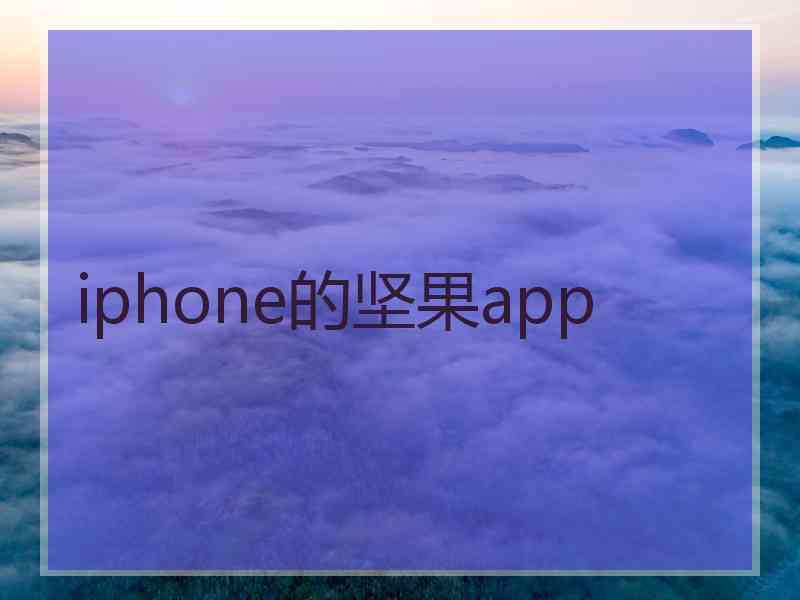 iphone的坚果app