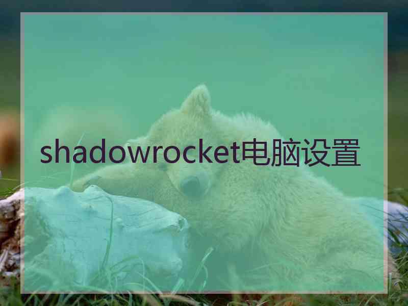 shadowrocket电脑设置