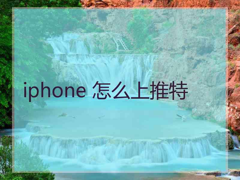 iphone 怎么上推特