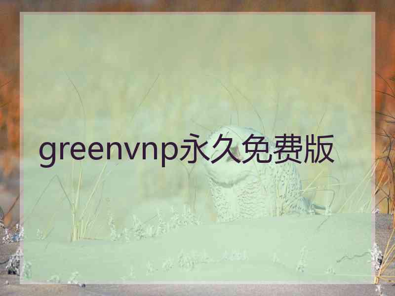 greenvnp永久免费版