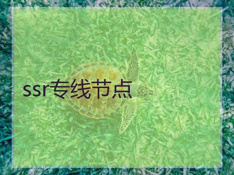 ssr专线节点