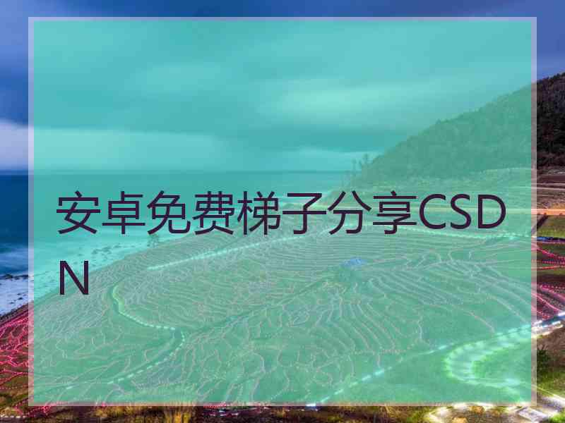 安卓免费梯子分享CSDN