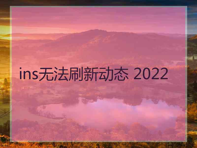 ins无法刷新动态 2022