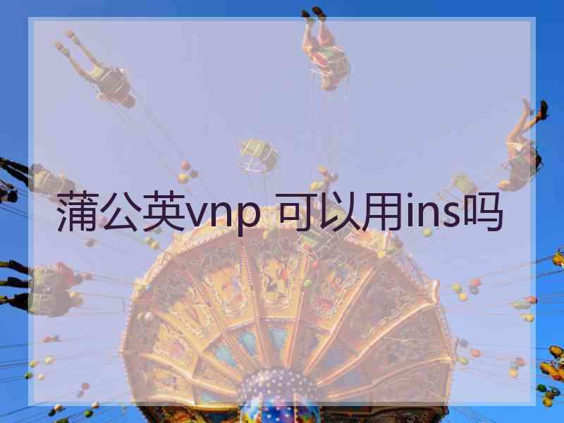 蒲公英vnp 可以用ins吗