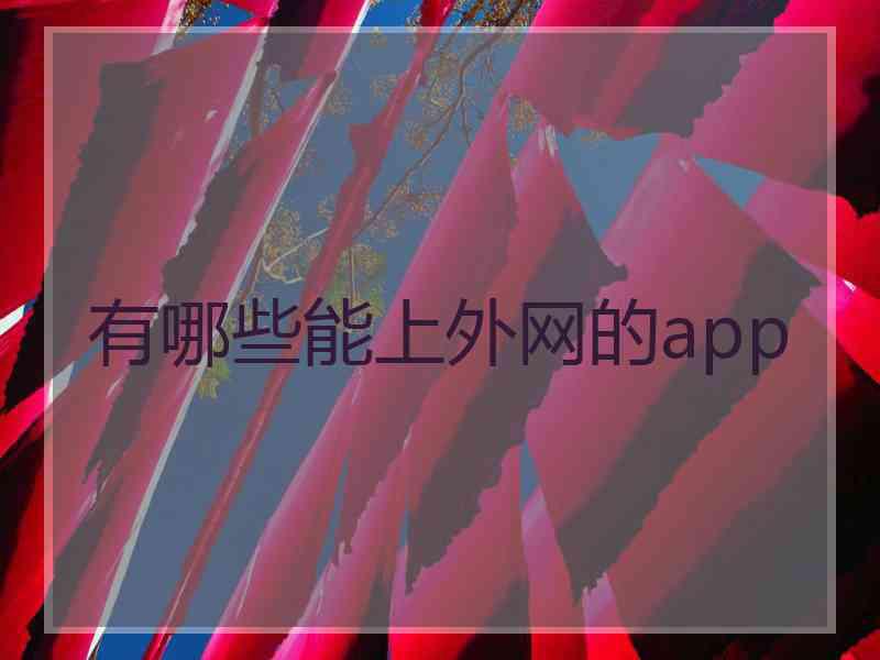 有哪些能上外网的app