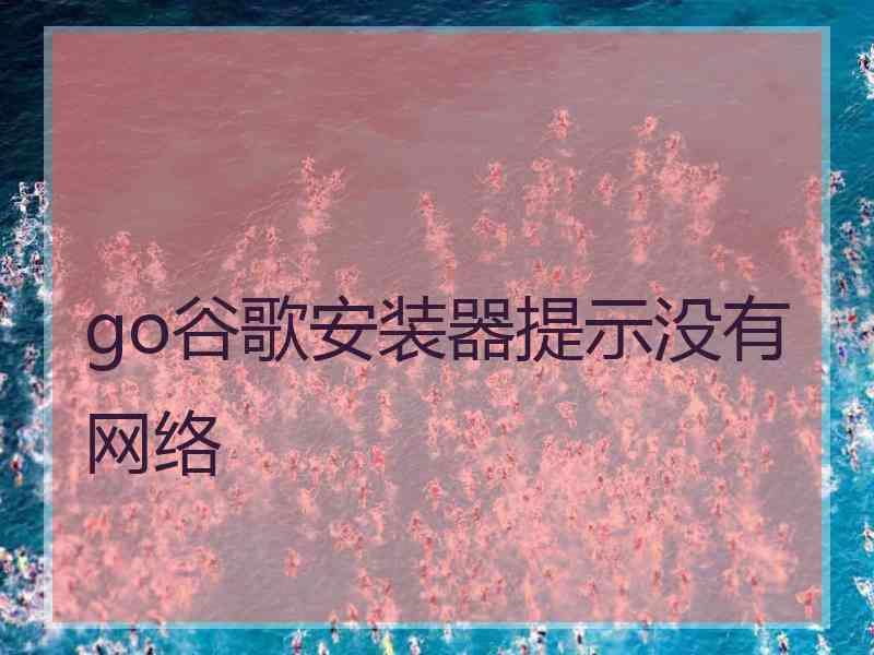 go谷歌安装器提示没有网络