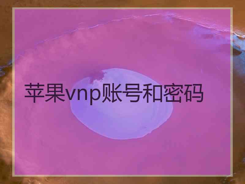 苹果vnp账号和密码